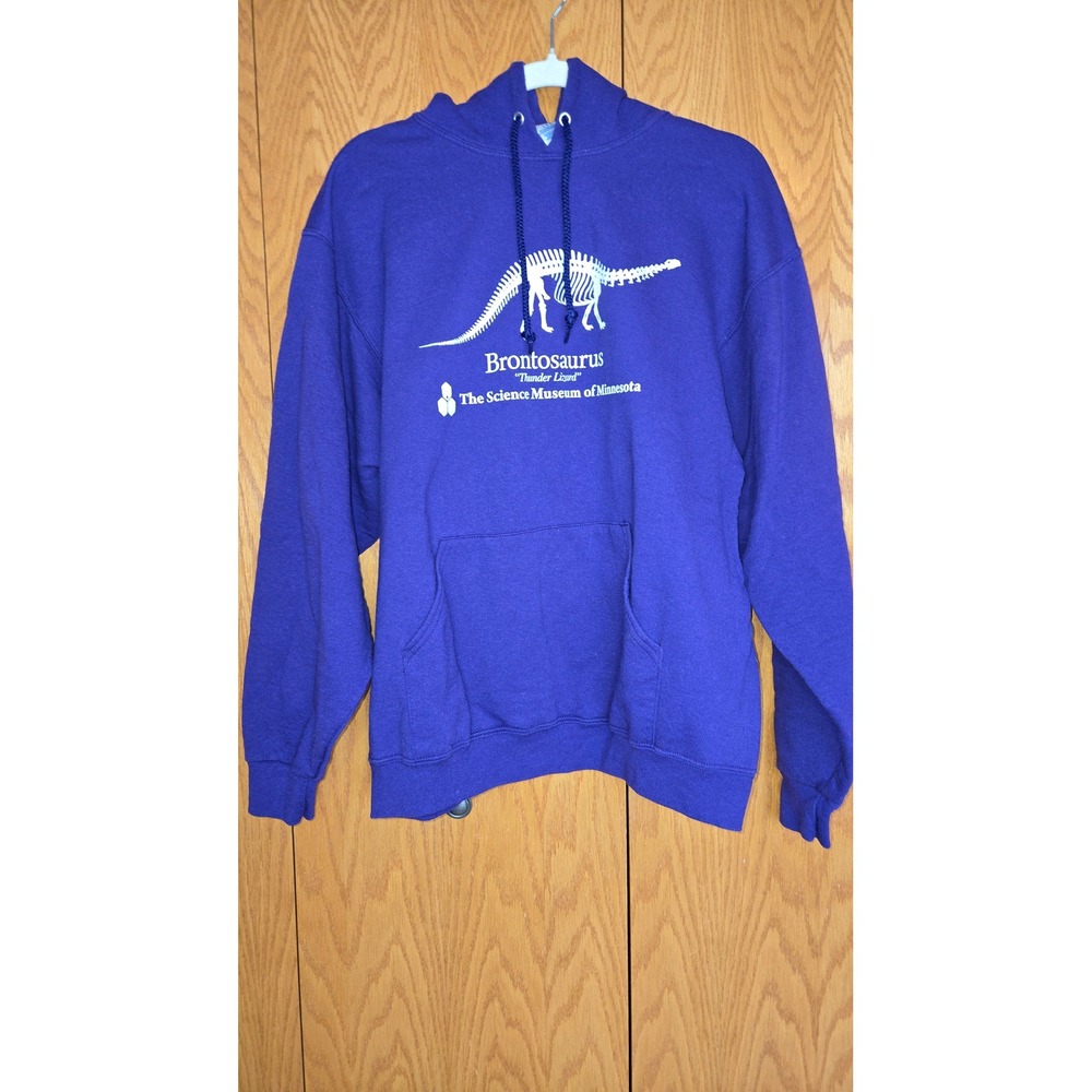 Science Museum of Minnesota Brontosaurus Purple Hoodie Mens Large